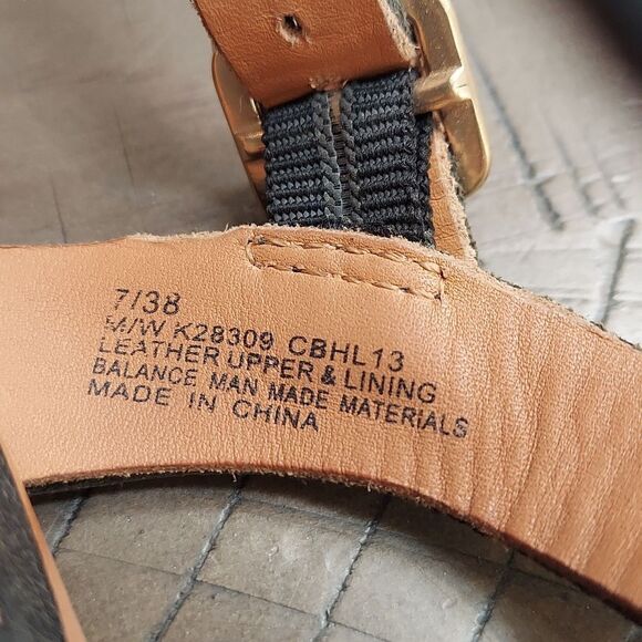 Kork-Ease ‘Pepper’ Black Leather Block Heel Sandals Sz 7 - Picture 6 of 9